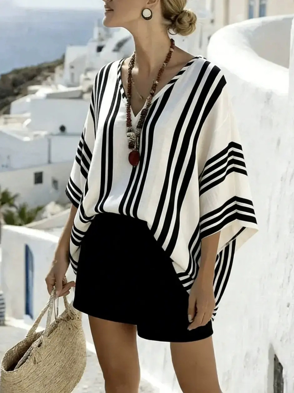 Zara Loose Mid Length Sleeve Top